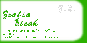 zsofia misak business card